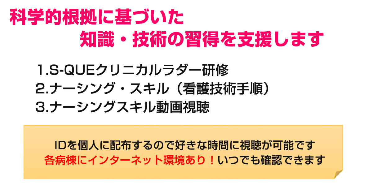 科学的根拠に基づいた知識・技術の習得を支援します